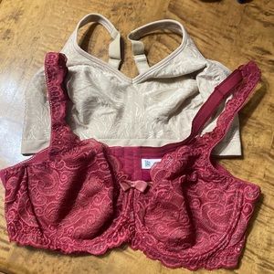 Platted set of 2 bras 40D